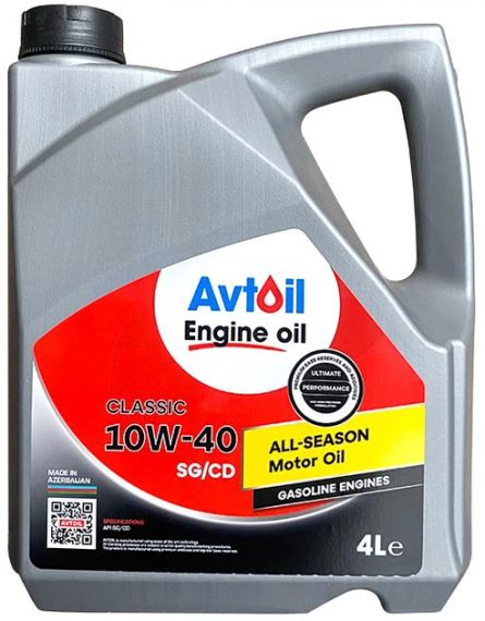 Моторна олива Avtoil Classic 10w40 SG/CD 4л