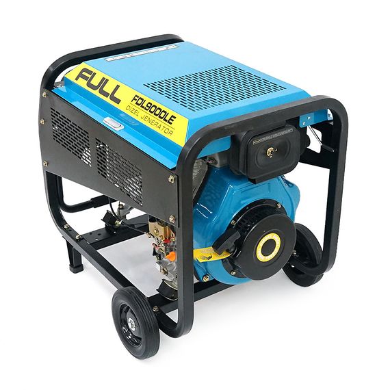 Генератор дизельний FULL FDL9000LE, 1-фазний 230V, 50Hz, 8.5kVA/6.8kW, бак 12,5 л, витрата 2 л/год, пуск: ручний/стартер (без | Зображення 1