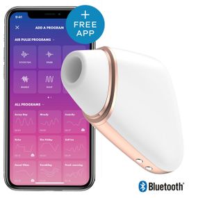 Вакуумный клиторальный стимулятор Satisfyer Love Triangle White с управлением через интернет sexstyle