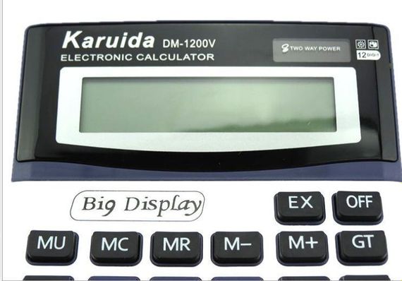 Калькулятор настольный бухгалтерский Karuida DM-1200V | Зображення 3