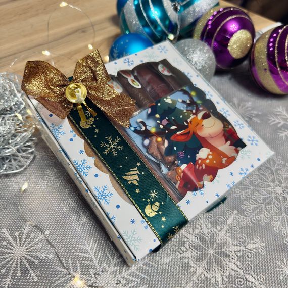 Подарунковий набір пастили “Святкові Сніжинки”, 11 смаків + йогуртова, 250 г | Зображення 1