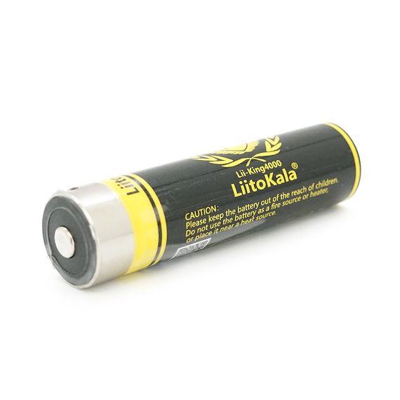 Акумулятор 18650 Li-Ion LiitoKala King-4000, 4000mAh (3800-4000mAh), 3.7V (2.75-4.2V), Black/Yellow | Зображення 1
