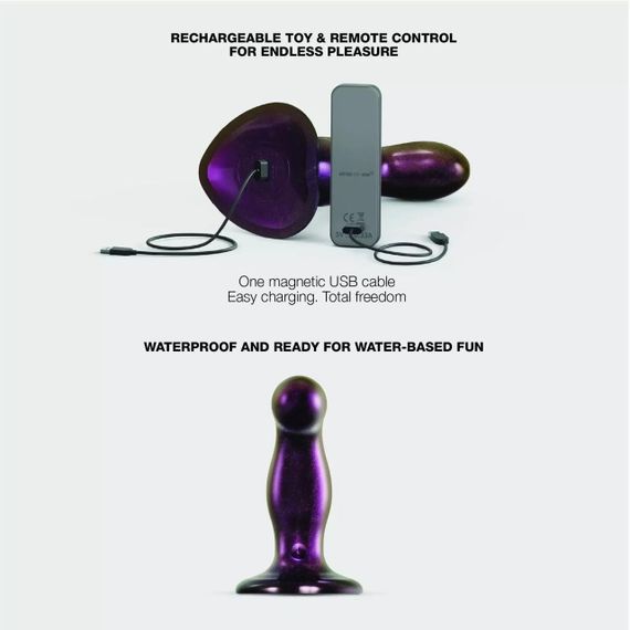 Дилдо з вібрацією Strap-On-Me FINGERING & VIBRATING DILDO - M - PURPLE, з манливим рухом Sex Aura | Зображення 2