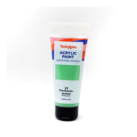 Акрилова фарба глянцева Пастельно-зелена Brushme TBA60027 60 мл | Зображення 1