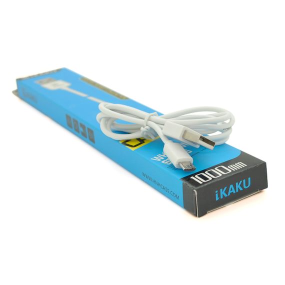 Кабель iKAKU XUANFENG charging data cable for micro, White, довжина 1м, 2, 1А