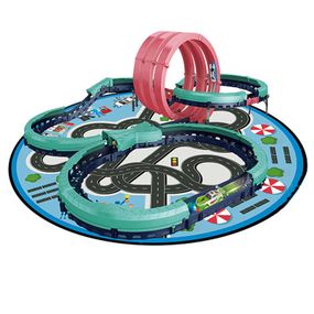 Інтерактивний трек з інерційною машинкою SHT 6688-617 (59pcs/2CAR) Blue
