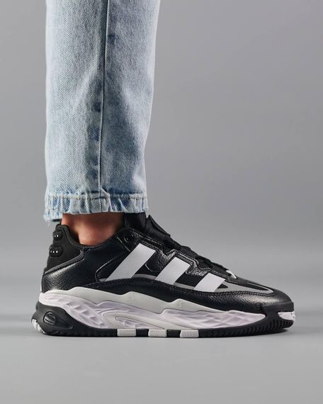 Чоловічі кросівки A-dida-s Niteball Black White Leather M, В'єтнам 44 28.5 см | Зображення 6