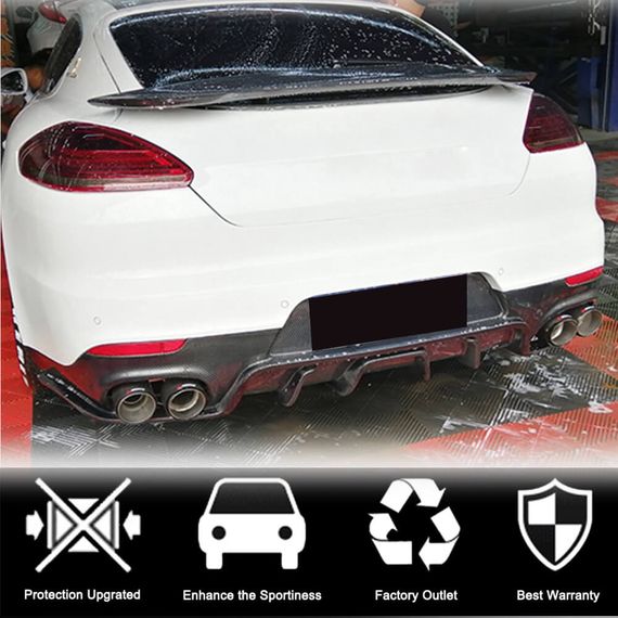 Дифузор заднього бампера (2013-2016, Карбон) для Porsche Panamera рр | Зображення 1