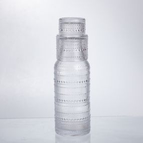 Глечик 700 мл зі склянкою 1 (шт) графин для компоту соку води лимонаду глечик для напоїв Прозорий HP-19-L1