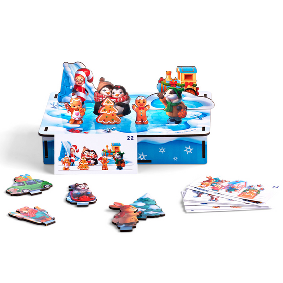 УЦЕНКА!!! Развивающая игра  "Новогодняя панорама" Ubumblebees (ПСД230) PSD230-UC, 24 задания | Зображення 3