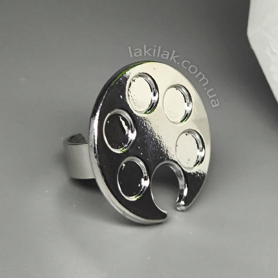 Палітра-кільце на пальчик "Кругла" (металл)