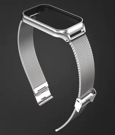 Ремінець Xiaomi Mi Smart Band 8/9 Active/Redmi Smart Band 2/3 сріблястий | Зображення 3