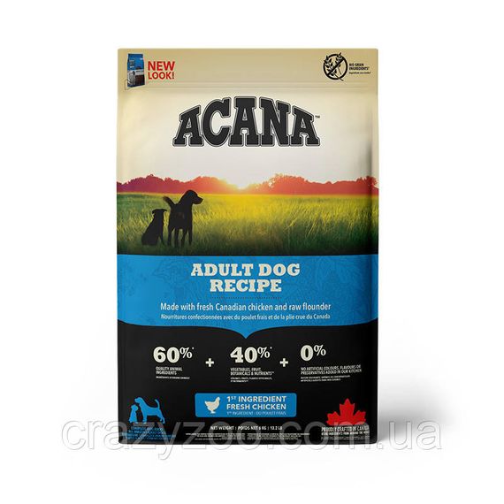 Сухой корм для собак всех пород Acana Adult Dog Recipe 6 кг с мясом птицы и рыбы а52560