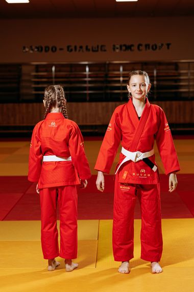 Червоне дитяче кімоно для дівчаток, джиу-джитсу, TM BUDOGI, зріст 140 см, щільність 350 гр/м.кв. | Зображення 2