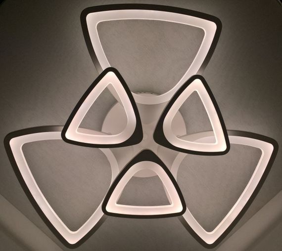 Люстра світлодіодна стельова LED світильник для квартири на стелю лед 25145 Білий 14х67х67 см. | Зображення 2