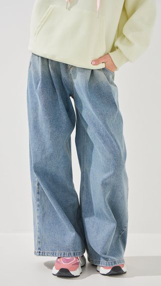 Джинси палаццо для дівчинки Dinomin C26803 152 см Синій shop (2000999435591)