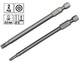 Набір насадка викрутки TORX SECURITY T10/T25х100мм біта YATO YT-0490