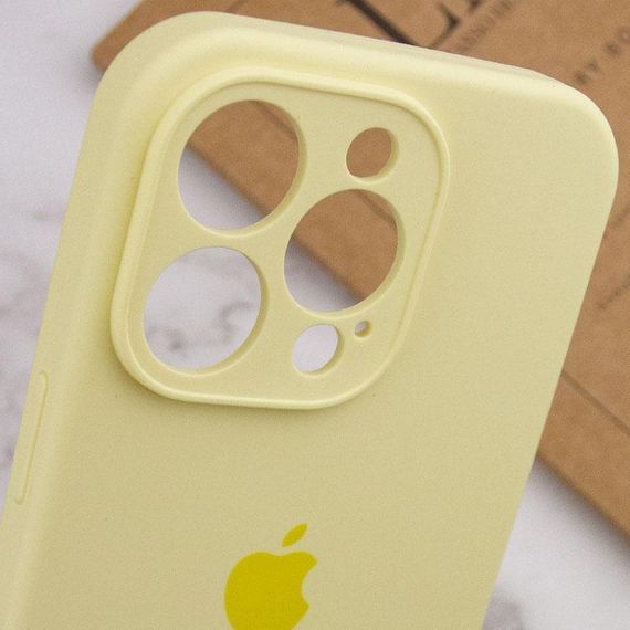 Чехол Silicone Case Full Camera Protective (AA) для Apple iPhone 14 Pro (6.1") Желтый / Mellow Yellow | Зображення 5