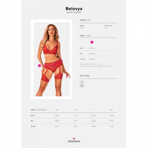 Трусики з поясом для панчохи Obsessive Belovya M/L Sex Aura | Зображення 4