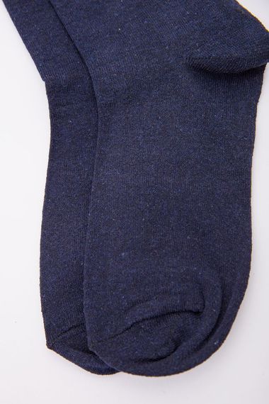 Жіночі шкарпетки, середньої довжини, темно-синього кольору, 167R366 | Зображення 1