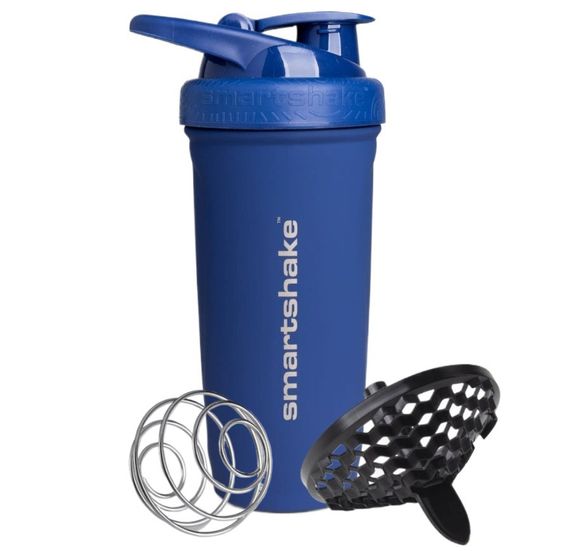 Спортивний шейкер SmartShake металевий Reforce Stainless Steel 30oz/900ml Navy Blue