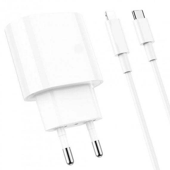 Мережевий зарядний пристрій блок живлення для телефону та планшета XPRO C95A PD20W+QC3.0 Type-C to Lightning білий (33262-01) | Зображення 4