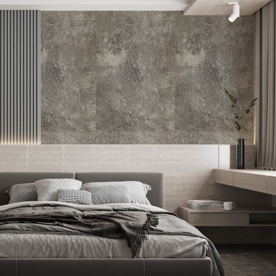 Самоклеюча вінілова плитка в рулоні 600х3000х2мм Сірий мармур Глянсова SW-00001286 | Зображення 5