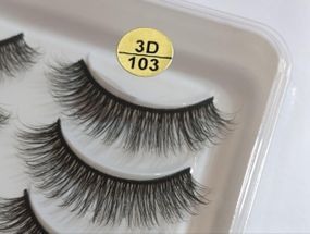 Реснички накладные 3D синтетические для кукол игрушек черные, пара