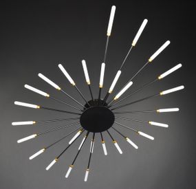 Люстра світлодіодна стельова LED світильник для квартири на стелю лед 27938 Чорний 8х72х100 см.