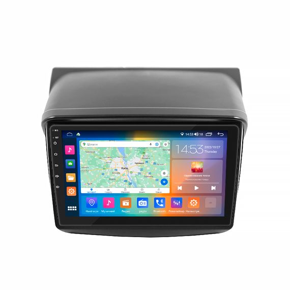 Штатна магнітола 9" Lesko для Mitsubishi L200 IV 2006-2014 4/64Gb CarPlay 4G Wi-Fi GPS Prime 8 ядер Митцубиси