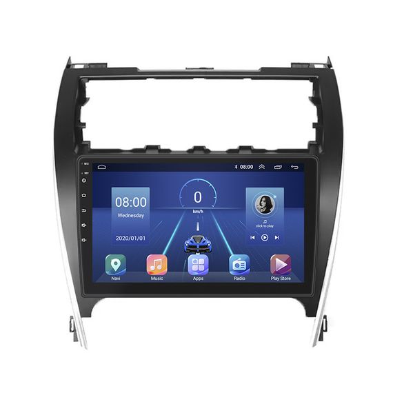 Штатная магнитола Lesko для Toyota Camry (USA) VII (XV50) 2011-2015 экран 10" 4/64Gb 4G Wi-Fi GPS Top