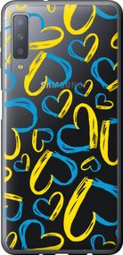 Чехол на Samsung Galaxy A7 (2018) A750F Сердца UA "5292u-1582-17620"