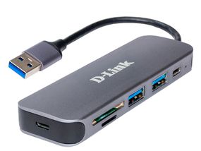 USB-Концентратор D-Link DUB-1325 2xUSB3.0, 1xUSB TypeC, 1xSD, 1x-microSD, USB 3.0 (DUB-1325)