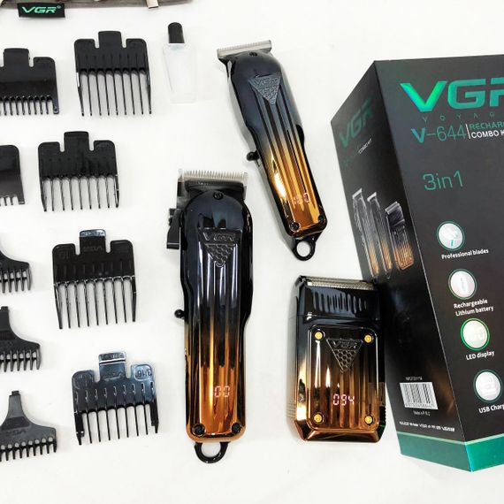 Стильна машинка для стрижки VGR 3 в 1 V-644, Перукарські машинки професійні, Електромашинка для стрижки QZ-29 | Зображення 8