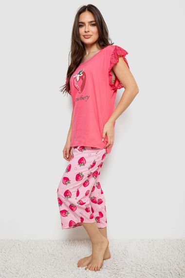 Пижама женская с принтом  -уценка, цвет розовый, 243R1602-015-U-3 | Зображення 2