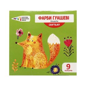 Детские гуашевые краски "Craft & Joy" 221032/Cr 9 цветов, по 10 мл