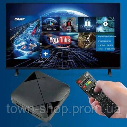 Игровая консоль приставка для телевизора 4K система Android TV 10 4G Wi-Fi HD с двумя беспроводными | Зображення 1