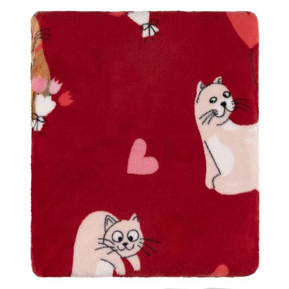 Плед Ardesto Flannel Котики із сердечками ART0124PB 160х200 см | Зображення 1