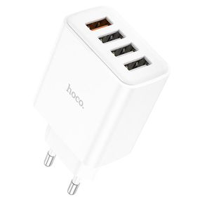 МЗП Hoco C102A Fuerza QC3.0 (4USB-A) White