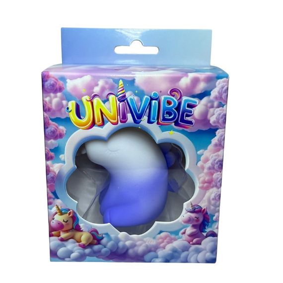 Стимулятор клітора з язичком UNIVIBE «Єдиноріг», 10 режимів, градієнт біло-фіолетовий Sex Aura | Зображення 8