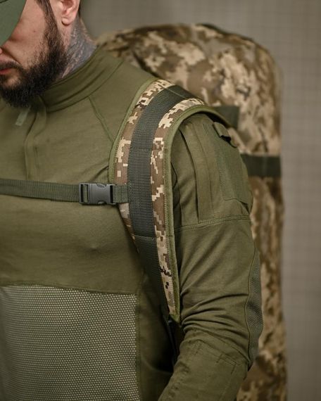 Тактична транспортна сумка баул 150 літрів піксель велика сумка для спорядження баул для екіпірування | Зображення 2
