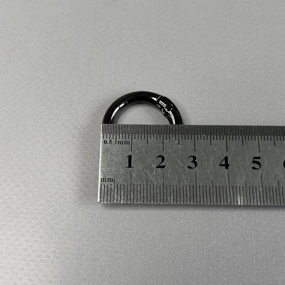Карабін-кільце для сумки 15 мм, темний нікель - 2,5  см | Зображення 1