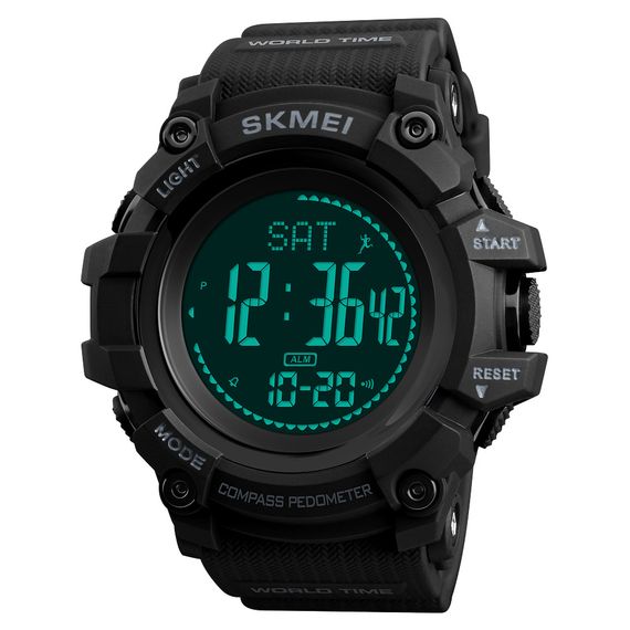 Чоловічий годинник Skmei 1356BK Black + Compass | Зображення 6