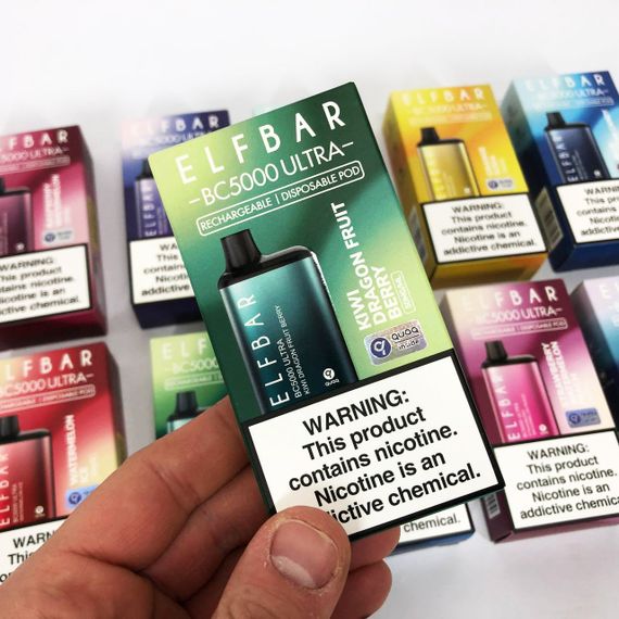 Elf Bar BC5000 Ultra. Киви Драконий фрукт Ягода (Kiwi Dragon Fruit Berry) | Зображення 1