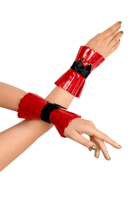 Плиссированные манжеты на руки Art of Sex - Eva, Красный