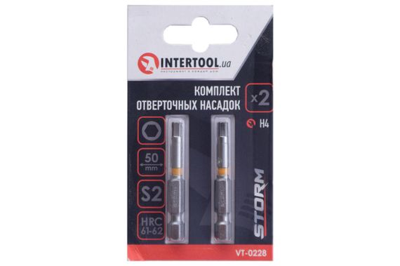 Бита Intertool - H4 x 50 мм Storm (2 шт.) (VT-0228) | Зображення 2