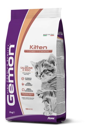 Сухий корм для кошенят з лососем Gemon Kitten Salmone, 2 кг
