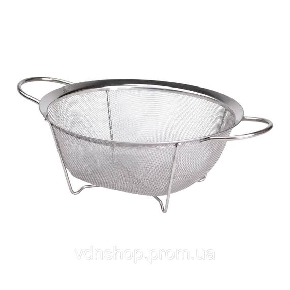 Дуршлаг с двумя ручками 22 см мелкоячеистая сетка из нержавеющей стали HP-19-2-22CM | Зображення 1