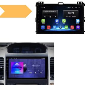 Штатная автомагнитола Toyota Prado 120 2004-2009 (9") Android 10.1 (4/32) черный (MER-14143_5408)
