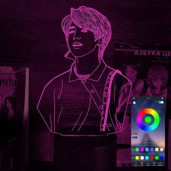 Акриловый светильник-ночник управление с телефона Хан Джі Сон tty-n002304